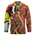Personalised Gold Coast Suns Hockey Jersey Trippy Psychedelic Abstract Art Mascot Football Fans