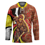 Personalised Gold Coast Suns Hockey Jersey Trippy Psychedelic Abstract Art Mascot Football Fans