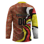 Personalised Gold Coast Suns Hockey Jersey Trippy Psychedelic Abstract Art Mascot Football Fans