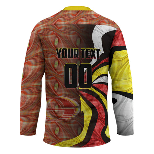 Personalised Gold Coast Suns Hockey Jersey Trippy Psychedelic Abstract Art Mascot Football Fans