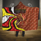 Personalised Gold Coast Suns Hooded Blanket Trippy Psychedelic Abstract Art Mascot Football Fans