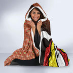 Personalised Gold Coast Suns Hooded Blanket Trippy Psychedelic Abstract Art Mascot Football Fans