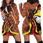 Personalised Gold Coast Suns Hoodie Dress Trippy Psychedelic Abstract Art Mascot Football Fans