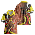 Personalised Gold Coast Suns Kid Hawaiian Shirt Trippy Psychedelic Abstract Art Mascot Football Fans