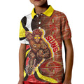 Personalised Gold Coast Suns Kid Polo Shirt Trippy Psychedelic Abstract Art Mascot Football Fans