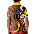 Personalised Gold Coast Suns Kid Polo Shirt Trippy Psychedelic Abstract Art Mascot Football Fans