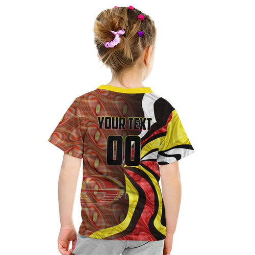 Personalised Gold Coast Suns Kid T Shirt Trippy Psychedelic Abstract Art Mascot Football Fans