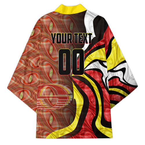 Personalised Gold Coast Suns Kimono Trippy Psychedelic Abstract Art Mascot Football Fans