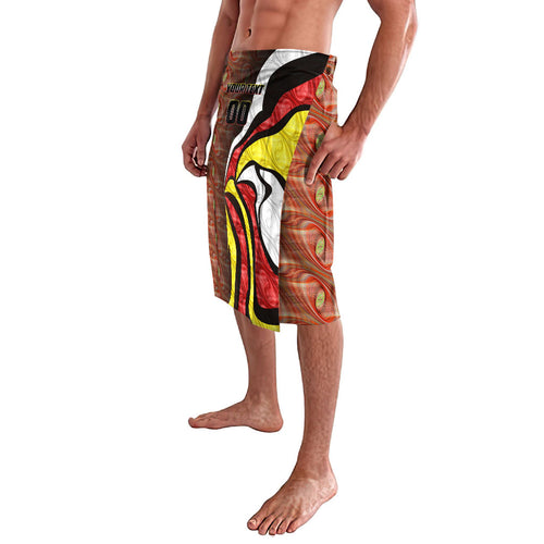 Personalised Gold Coast Suns Lavalava Trippy Psychedelic Abstract Art Mascot Football Fans