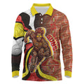 Personalised Gold Coast Suns Long Sleeve Polo Shirt Trippy Psychedelic Abstract Art Mascot Football Fans
