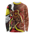 Personalised Gold Coast Suns Long Sleeve Shirt Trippy Psychedelic Abstract Art Mascot Football Fans