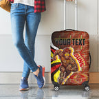 Personalised Gold Coast Suns Luggage Cover Trippy Psychedelic Abstract Art Mascot Football Fans