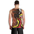 Personalised Gold Coast Suns Men Tank Top Trippy Psychedelic Abstract Art Mascot Football Fans
