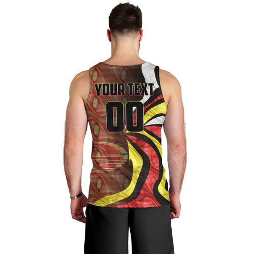 Personalised Gold Coast Suns Men Tank Top Trippy Psychedelic Abstract Art Mascot Football Fans