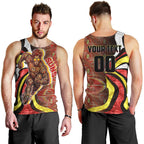 Personalised Gold Coast Suns Men Tank Top Trippy Psychedelic Abstract Art Mascot Football Fans