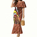 Personalised Gold Coast Suns Mermaid Dress Trippy Psychedelic Abstract Art Mascot Football Fans