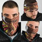 Personalised Gold Coast Suns Neck Gaiter Trippy Psychedelic Abstract Art Mascot Football Fans
