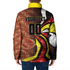 Personalised Gold Coast Suns Padded Jacket Trippy Psychedelic Abstract Art Mascot Football Fans