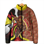 Personalised Gold Coast Suns Padded Jacket Trippy Psychedelic Abstract Art Mascot Football Fans