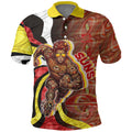 Personalised Gold Coast Suns Polo Shirt Trippy Psychedelic Abstract Art Mascot Football Fans