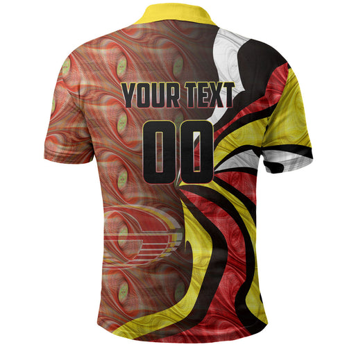 Personalised Gold Coast Suns Polo Shirt Trippy Psychedelic Abstract Art Mascot Football Fans