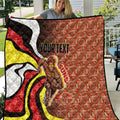Personalised Gold Coast Suns Quilt Trippy Psychedelic Abstract Art Mascot Football Fans