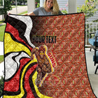 Personalised Gold Coast Suns Quilt Trippy Psychedelic Abstract Art Mascot Football Fans