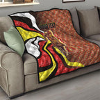 Personalised Gold Coast Suns Quilt Trippy Psychedelic Abstract Art Mascot Football Fans