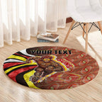 Personalised Gold Coast Suns Round Carpet Trippy Psychedelic Abstract Art Mascot Football Fans