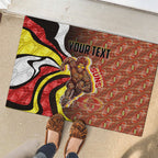 Personalised Gold Coast Suns Rubber Doormat Trippy Psychedelic Abstract Art Mascot Football Fans