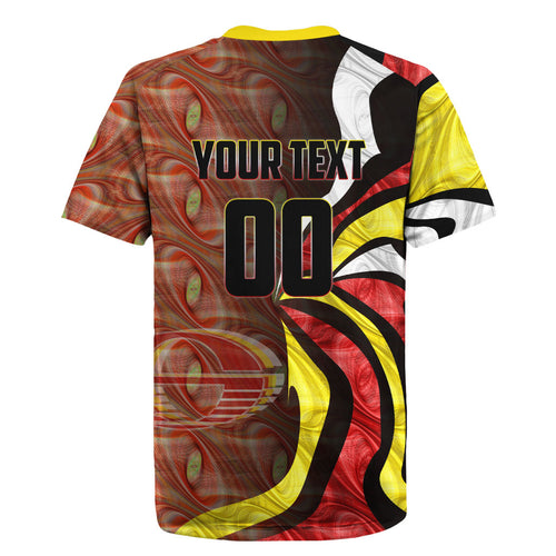 Personalised Gold Coast Suns Rugby Jersey Trippy Psychedelic Abstract Art Mascot Football Fans