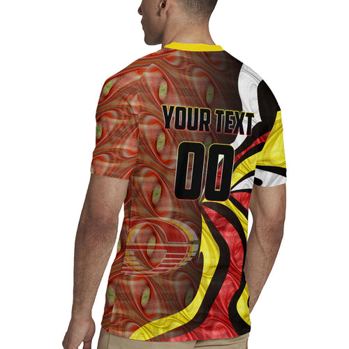 Personalised Gold Coast Suns Rugby Jersey Trippy Psychedelic Abstract Art Mascot Football Fans