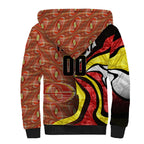 Personalised Gold Coast Suns Sherpa Hoodie Trippy Psychedelic Abstract Art Mascot Football Fans