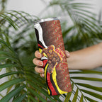 Personalised Gold Coast Suns Skinny Tumbler Trippy Psychedelic Abstract Art Mascot Football Fans