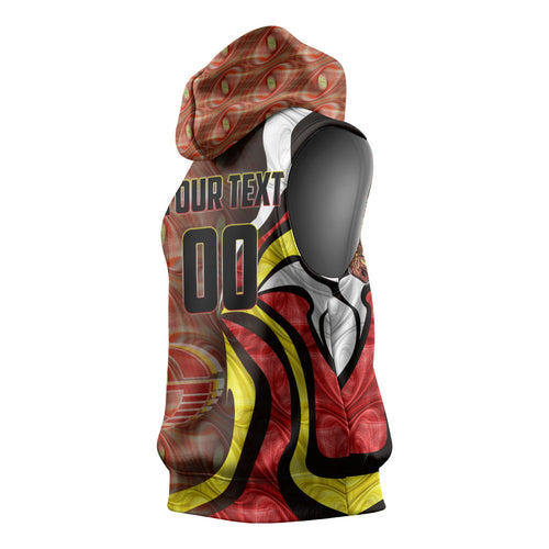Personalised Gold Coast Suns Sleeveless Hoodie Trippy Psychedelic Abstract Art Mascot Football Fans
