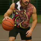 Personalised Gold Coast Suns Sleeveless Zip Hoodie Trippy Psychedelic Abstract Art Mascot Football Fans