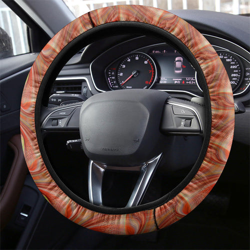 Gold Coast Suns Steering Wheel Cover Trippy Psychedelic Abstract Art Mascot Football Fans