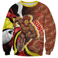 Personalised Gold Coast Suns Sweatshirt Trippy Psychedelic Abstract Art Mascot Football Fans