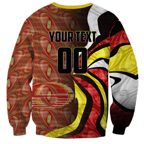 Personalised Gold Coast Suns Sweatshirt Trippy Psychedelic Abstract Art Mascot Football Fans