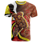 Personalised Gold Coast Suns T Shirt Trippy Psychedelic Abstract Art Mascot Football Fans