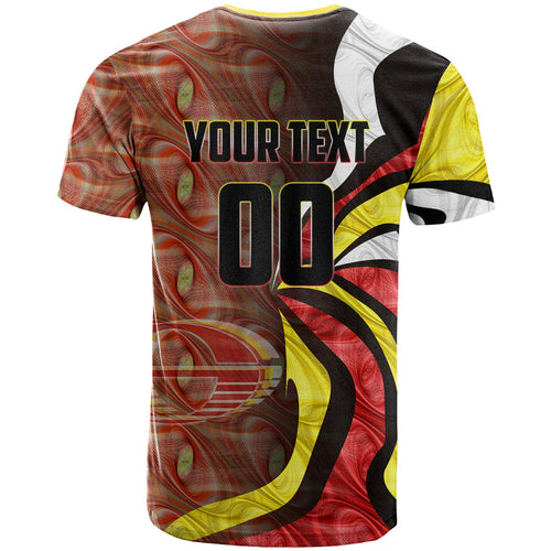 Personalised Gold Coast Suns T Shirt Trippy Psychedelic Abstract Art Mascot Football Fans