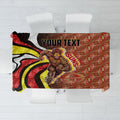 Personalised Gold Coast Suns Tablecloth Trippy Psychedelic Abstract Art Mascot Football Fans
