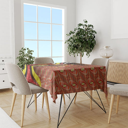 Personalised Gold Coast Suns Tablecloth Trippy Psychedelic Abstract Art Mascot Football Fans