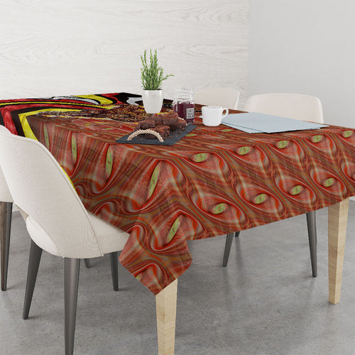 Personalised Gold Coast Suns Tablecloth Trippy Psychedelic Abstract Art Mascot Football Fans