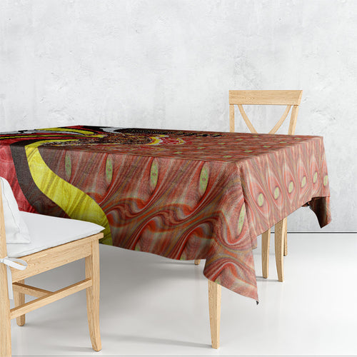 Personalised Gold Coast Suns Tablecloth Trippy Psychedelic Abstract Art Mascot Football Fans