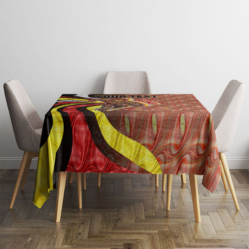 Personalised Gold Coast Suns Tablecloth Trippy Psychedelic Abstract Art Mascot Football Fans