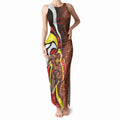 Personalised Gold Coast Suns Tank Maxi Dress Trippy Psychedelic Abstract Art Mascot Football Fans