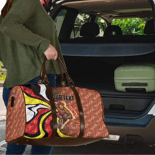 Personalised Gold Coast Suns Travel Bag Trippy Psychedelic Abstract Art Mascot Football Fans