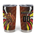 Personalised Gold Coast Suns Tumbler Cup Trippy Psychedelic Abstract Art Mascot Football Fans