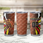 Personalised Gold Coast Suns Tumbler Cup Trippy Psychedelic Abstract Art Mascot Football Fans